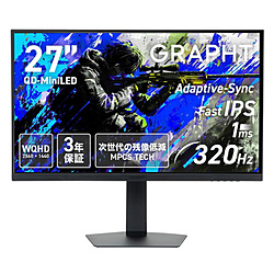 GRAPHT GRT090-2732DML-BK2 [�Q�[�~���O���j�^�[/27�C���`/320Hz/QD-MiniLED] THE SHOOTER  Gaming Monitor 27�h  �m27�^ /WQHD(2560×1440�j /320Hz�n