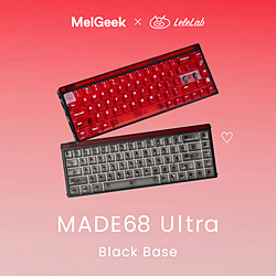 MelGeek ߥ󥰥ܡ(ԥåɥȥꥬб)ܥå MelGeek x LeleLab MADE68 Ultra(Ѹ) Black Base + Extra Red Keycap set MADE68U-RL-0204-LLZ ͭ /USB