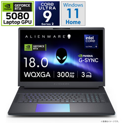 NAA108-FNE ゲーミングノートパソコン Alienware 18 Area-51(RTX 5080) リキッド ティール NAA108-FNE ゲーミングノートパソコン Alienware 18 Area-51(RTX 5080) リキッド ティール