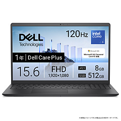 DELL(f) m[gp\R Dell 15(DC15250 v2) J[{ubN ND25-GHM3BC m15.6^ /Windows11 Home /intel Core 3 /F8GB /SSDF512GB /Microsoft 36