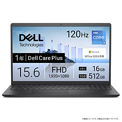 DELL(�f��) �m�[�g�p�\�R�� Dell 15(DC15250) �J�[�{���u���b�N ND65-GNYHBB �m15.6�^ /Windows11 Home /intel Core i5 /�������F16GB /SSD�F512GB /Office Home and Business /���{��ŃL�[�{�[�h�n