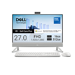 DELL(�f��) AD69-GHM3C ���j�^�[��̌^�f�X�N�g�b�vPC Dell 27(EC27250) �p�[���z���C�g �m27�^ /Windows11 Home /intel Core 7 /�������F16GB /SSD�F512GB /M365 (24����
