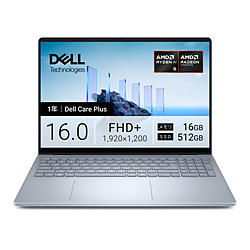 DELL(�f��) �m�[�g�p�\�R�� Dell 16 Plus(DB16255) �A�C�X�u���[ NCL56-FWC �mCopilot+ PC /16.0�^ /Windows11 Home /AMD Ryzen AI 5 /�������F16GB /SSD�F512GB