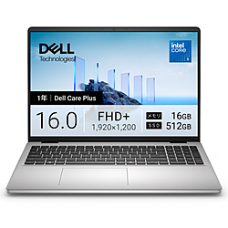 DELL(�f��) �m�[�g�p�\�R�� Dell 16(DC16250 ) �v���`�i�V���o�[ ND56-GNSC �m16.0�^ /Windows11 Home /intel Core 5 /�������F16GB /SSD�F512GB /���{��ŃL�[�{�[�h /2026