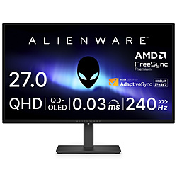 DELL(�f��) AW2726DM-R �Q�[�~���O���j�^�[ Alienware 27 �u���b�N �m27�^ /WQHD(2560×1440�j /���C�h /240Hz�n
