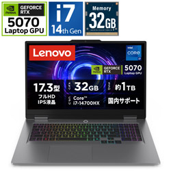 Lenovo(���m�{�W���p��) 83JH00EUJP LOQ 17IRX10 83JH00EUJP/�f�B�X�v���C�T�C�Y17.3/Core i7-14700HX�v���Z�b�T�[/������32GB/SSD1TB/Microsoft365���p��/Windows11Ho