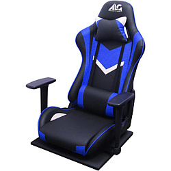 アローン 【送料無料】 ALG-GMFCBAK ゲーミング座椅子 [座面 W355ｘD535mm]  ブルー＆ブラック