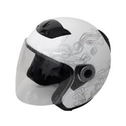 ヘルメット グラフィックジェットヘルメット ホワイト A-225  7210
