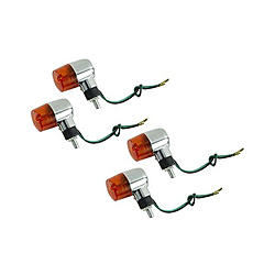 313801 汎用メッキウインカー丸型 オレンジレンズ 4個セット