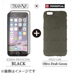 iPhone 6 Plus用　Field Case オリーブドラブグリーン × SCREEN PROTECTOR ブラック　MAGPUL