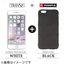 iPhone 6 Plus用　Field Case ブラック × SCREEN PROTECTOR ホワイト　MAGPUL