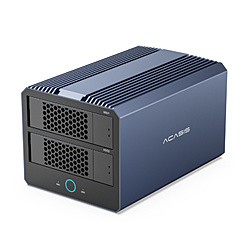 ACASIS HDD/SSD�P�[�X USB-C+USB-A�ڑ� 4(2+2)Bay �n�C�u���b�h HDD NVMe�h���C�u�P�[�X [3.5�C���`HDD�ENVMe SSD�Ή�/SATA�EM.2 /2+2��] �O���[ H004-IPT �m3.5�C���`�Ή� /S