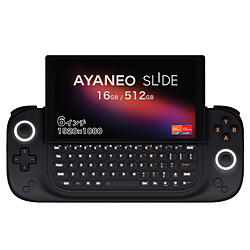 AYANEO AYASL-B1605R potaburugemingu ＰＣ AYANEO SLIDE BRIGHT黑色[6.0型/Windows11 Home/AMD Ryzen 7/存储器:16GB/SSD:512GB/没有/2024一年2月型号]