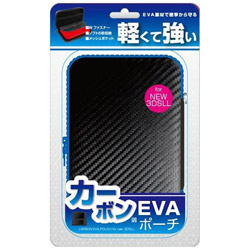 供new3DSLL使用的碳EVA门黑色·蓝色[New3DS LL][ALG-N3LCEA]