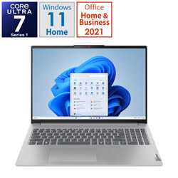 ノートパソコン IdeaPad Slim 5i Gen 9 クラウドグレー 83DC001QJP ［16.0型 /Windows11 Home /intel Core Ultra 7 /メモリ：16GB /SSD：512GB /Office HomeandBusiness /日本語版キーボード /2024年3月モデル］
