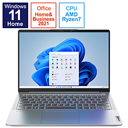 ノートパソコン IdeaPad Slim560Pro クラウドグレー 82L7007GJP ［14.0型 /Windows11 Home /AMD Ryzen 7 /メモリ：16GB /SSD：512GB /Office HomeandBusiness /2021年12月モデル］