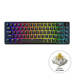 ゲーミングキーボード Clutch Black Keyboard Gateron Pro イエロー軸(英語配列)  gs-clutch-black-gr-yellow ［有線 /USB］