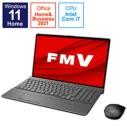 ノートパソコン LIFEBOOK AH77/G2 ブライトブラック FMVA77G2B ［15.6型 /Windows11 Home /intel Core i7 /Office HomeandBusiness /メモリ：16GB /SSD：512GB /日本語版キーボード /2022年夏モデル］