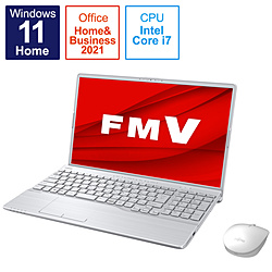 ノートパソコン LIFEBOOK AH53/G2 ファインシルバー FMVA53G2S ［15.6型 /Windows11 Home /intel Core i7 /Office HomeandBusiness /メモリ：8GB /SSD：512GB /日本語版キーボード /2022年夏モデル］