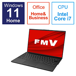 ノートパソコン FMV LIFEBOOK UH90/H1 ピクトブラック FMVU90H1B ［14.0型 /Windows11 Home /intel Core i7 /メモリ：16GB /SSD：512GB /Office HomeandBusiness /日本語版キーボード /2023年1月モデル］