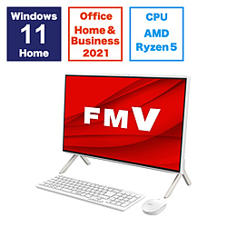 FMVF60H3W デスクトップパソコン FMV ESPRIMO FH60/H3 ホワイト ［23.8型 /AMD Ryzen5 /メモリ：8GB /SSD：512GB /2023年11月モデル］