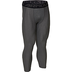 メンズ コンプレッション ベースレイヤー UA HG ARMOUR 2.0 3/4 LEGGING(XXLサイズ/Carbon Heather×Black)1358580-090 UNDER ARMOUR CBH/BLK 1358580