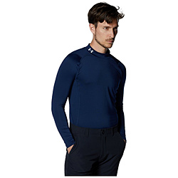 メンズ UAヒートギア フィッティド ロングスリーブ モック シャツ (XLサイズ/Academy×ModGray) 1371672