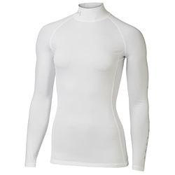 レディース ゴルフ UA ヒートギア コンプレッション ロングスリーブ モックシャツ UA W HG Comp LS Mock(XLサイズ/White×Halo Gray) 1372779 UNDER ARMOUR WHT/HGY 1372779 ［レディース］