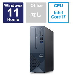 SI70-DNL デスクトップパソコン Inspiron 3020S ブラック ［モニター無し /intel Core i7 /メモリ：16GB /SSD：512GB /2023年夏モデル］