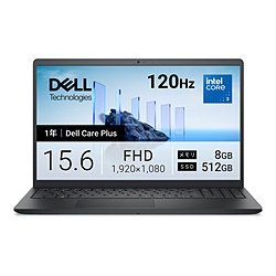 DELL(�f��) �m�[�g�p�\�R�� Dell 15(DC15250) �J�[�{���u���b�N ND25-GWBC �m15.6�^ /Windows11 Home /intel Core 3 /�������F8GB /SSD�F512GB /���{��ŃL�[�{�[�h /2026�N�H