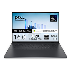 DELL(�f��) XPS 16 DA16260 MCX106T-GWM3C[16.0�C���`/Core Ultra X9 388H/�������F64GB/SSD�F1TB/Microsoft 365 Personal(24������)/Windows 11 Home 
