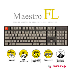 MaestroFL Ѹ US ԡɥС ᥫ˥ͭܡ USB-A/USB-Cб Win/Macб 104 AS-KBM04/LSGB