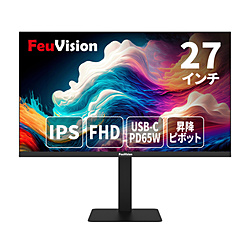 FEUVISION USB-C�ڑ� PC���j�^�[ �G���g���[�V���[�Y FSID27BF1AE �u���b�N EW-FSID27BF1AE �m27�^ /�t��HD(1920×1080) /���C�h /120Hz�n