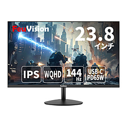 FEUVISION USB-C�ڑ� PC���j�^�[ �X�^���_�[�h�V���[�Y FSID24CQ0EI �u���b�N EW-FSID24CQ0EI �m23.8�^ /WQHD(2560×1440�j /���C�h /144Hz�n