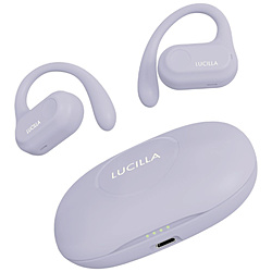 LUCILLA オープンイヤー型 完全ワイヤレスイヤホン ラベンダー TWSOP02LD ［ワイヤレス(左右分離) /Bluetooth対応］
