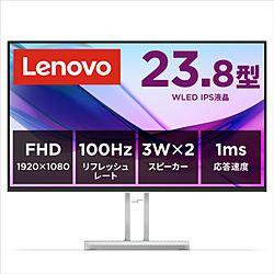 Lenovo(レノボジャパン) PCモニター L24i-4A グレー 67BCKAC6JP ［24型 /フルHD(1920×1080) /ワイド /100Hz］