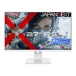 JAPANNEXT JN-IPS27G175U-W �����ߥ󥰥�˥��� [175Hz] �ۥ磻�� ��27�� /4K(3840��2160�� /�磻�ɡ�