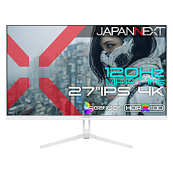 JAPANNEXT JN-IPS27G120U-W �Q�[�~���O���j�^�[ �z���C�g �m27�^ /4K(3840×2160�j /���C�h /120Hz�n