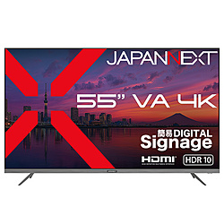 JAPANNEXT PC���j�^�[ 2�N�ۏ� JN-V55U-M �m55�^ /4K(3840×2160�j /���C�h /60Hz�n