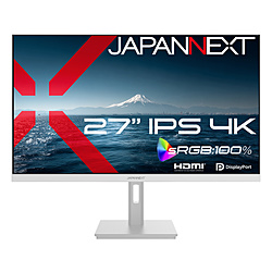 JAPANNEXT PC���j�^�[ �z���C�g JN-IPS2709U-W �m27�^ /4K(3840×2160�j /���C�h /60Hz�n