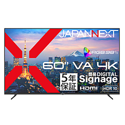 JAPANNEXT PC���j�^�[ 5�N�ۏ� JN-V60U-M-H5 �m60�^ /4K(3840×2160�j /���C�h /60Hz�n