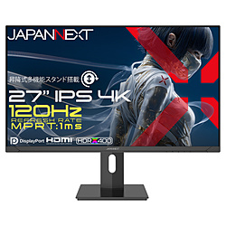 JAPANNEXT JN-IPS27G120U2-HSP JAPANNEXT 27�^ IPS 120Hz/1msMPRT 4K3840×2160 JN-IPS27G120U2-HSP HDMI2.1 DP���� 4K: 120Hz�ڑ� VRR �������� �s�{