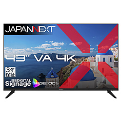 JAPANNEXT PC���j�^�[ 3�N�ۏ� JN-V43U-H3 �m43�^ /4K(3840×2160�j /���C�h /60Hz�n