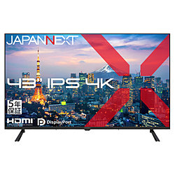 JAPANNEXT PC���j�^�[ 5�N�ۏ� JN-IPS43U-H5 �m43�^ /4K(3840×2160�j /���C�h /60Hz�n
