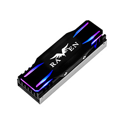 ARGBライティング装備のM.2 SSD冷却キット  ブラック SST-TP03-ARGB