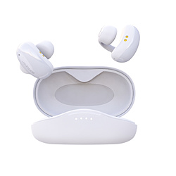 完全ワイヤレスイヤホン 骨伝導 earsopen ホワイト PEACE SS-1 ［ワイヤレス(左右分離) /Bluetooth対応］