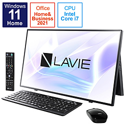 PC-A2797CAB デスクトップパソコン LAVIE A27(ダブルチューナ) ファインブラック ［27型 /intel Core i7 /メモリ：16GB /HDD：4TB /SSD：256GB /2021年秋冬モデル］