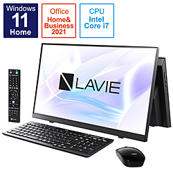 PC-A2377CAB デスクトップパソコン LAVIE A23(ダブルチューナ) ファインブラック ［23.8型 /intel Core i7 /メモリ：8GB /SSD：1TB /2021年秋冬モデル］