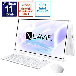 PC-A2365CAW デスクトップパソコン LAVIE A23 ファインホワイト ［23.8型 /intel Core i7 /メモリ：8GB /SSD：512GB /2021年秋冬モデル］