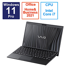 ノートパソコン VAIO SX12 ファインブラック VJS12690111B ［12.5型 /Windows11 Pro /intel Core i7 /メモリ：16GB /SSD：512GB /Office HomeandBusiness /日本語版キーボード /2023年6月モデル］